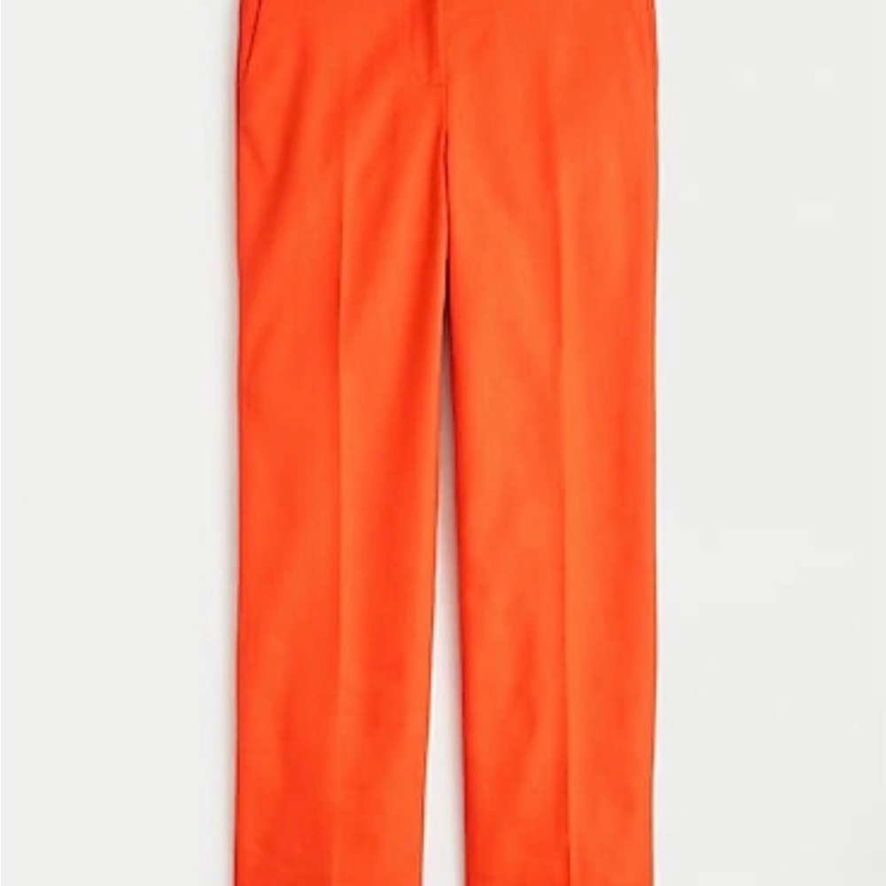 J. Crew, Women's Cropped Linen Trousers, Orange